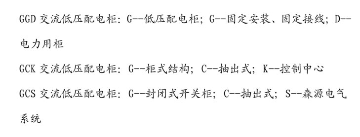 GGD/GCK/GCS/MNS開關(guān)柜知識補充